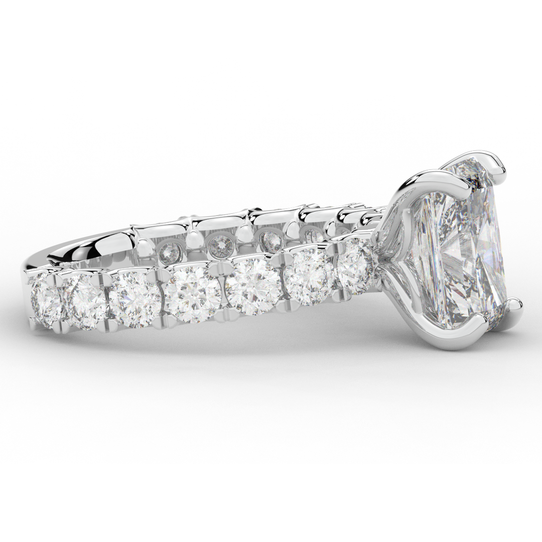 4.35CT.TW RADIANT LAB DIAMOND ENGAGEMENT RING - Nazarelle