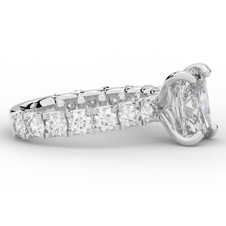 4.35CT.TW RADIANT LAB DIAMOND ENGAGEMENT RING - Nazarelle