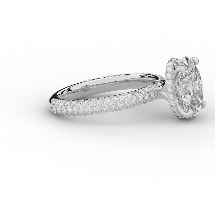 3.60CT.TW OVAL LAB DIAMOND SOLITAIRE ENGAGEMENT RING - Nazarelle