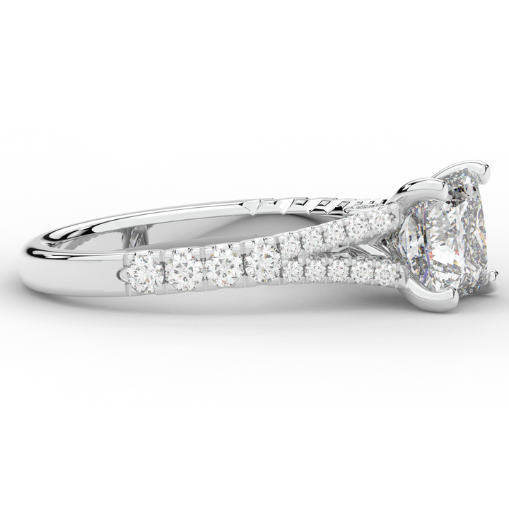 2.45CT.TW PRINCESS LAB DIAMOND ENGAGEMENT RING - Nazarelle