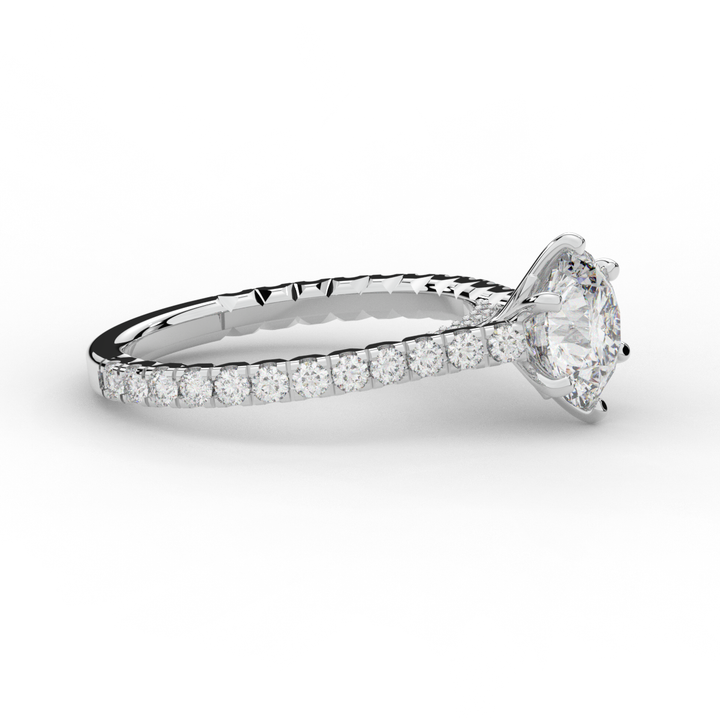 2.00CT.TW ROUND LAB DIAMOND SOLITAIRE ENGAGEMENT RING - Nazarelle
