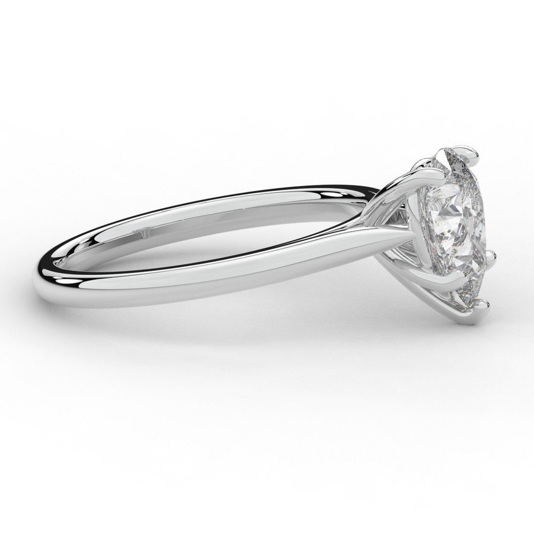 1.00CT PEAR LAB DIAMOND SOLITAIRE ENGAGEMENT RING - Nazarelle