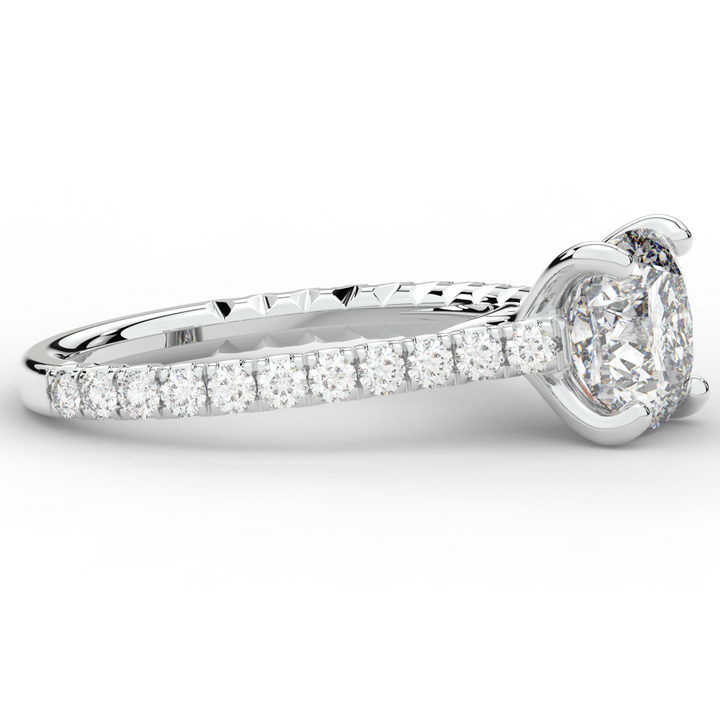 2.40CT.TW CUSHION LAB DIAMOND ENGAGEMENT RING - Nazarelle
