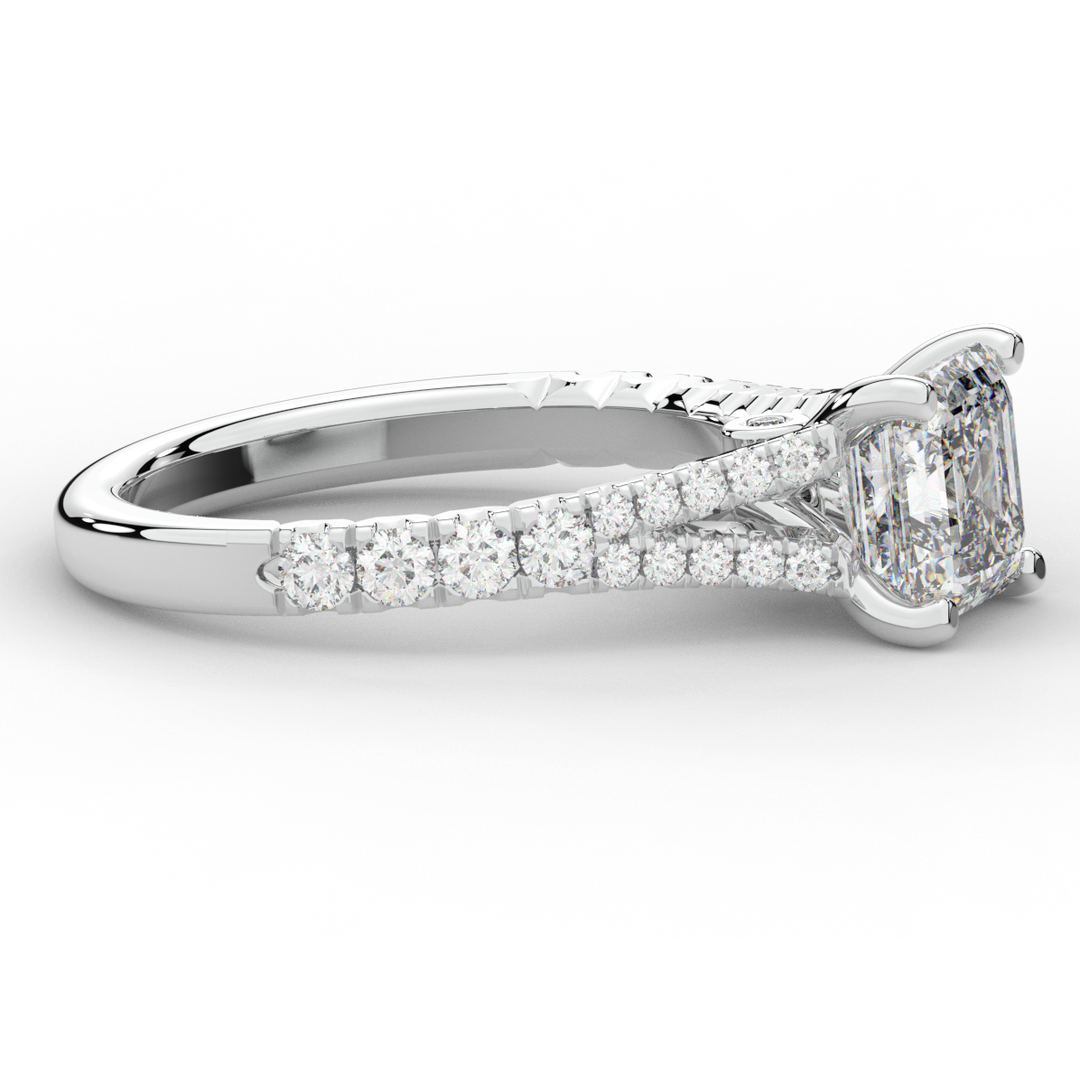 2.45CT.TW ASSCHER LAB DIAMOND ENGAGEMENT RING - Nazarelle