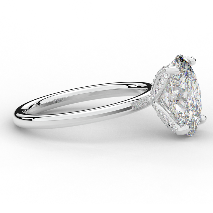 3.10CT.TW OVAL LAB DIAMOND ENGAGEMENT RING - Nazarelle