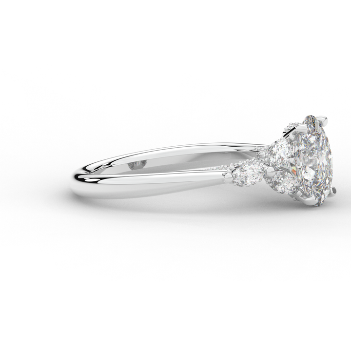2.00CT.TW OVAL LAB DIAMOND ENGAGEMENT RING - Nazarelle