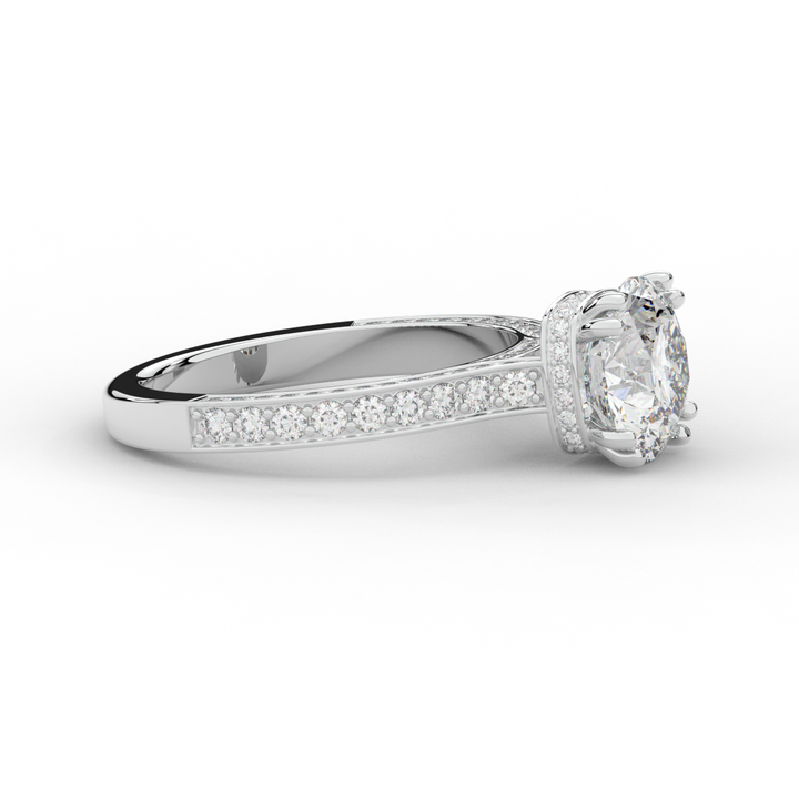 2.60CT.TW ROUND LAB DIAMOND SOLITAIRE ENGAGEMENT RING - Nazarelle
