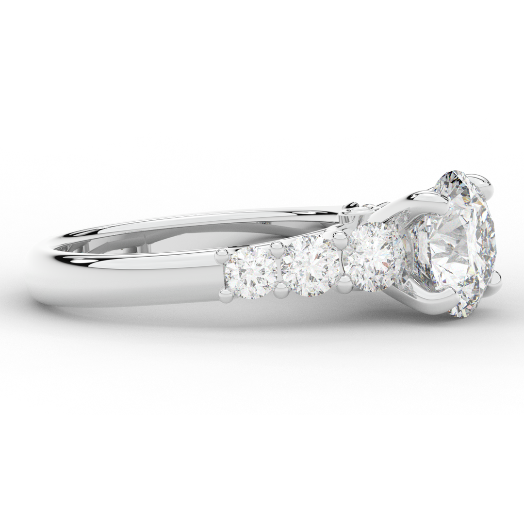 3.00CT.TW ROUND LAB DIAMOND  ENGAGEMENT RING - Nazarelle