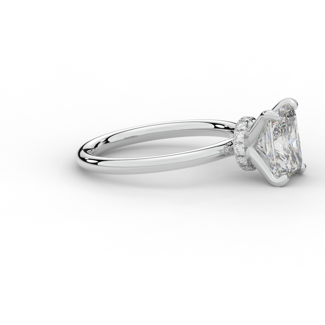 2.05CT.TW RADIANT LAB DIAMOND SOLITAIRE ENGAGEMENT RING - Nazarelle