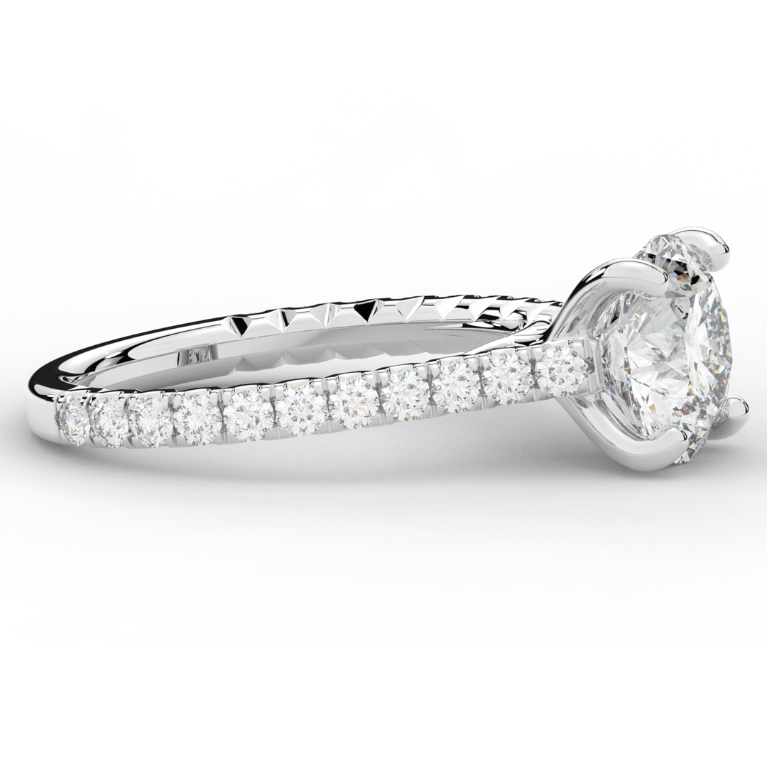 2.40CT.TW ROUND LAB DIAMOND ENGAGEMENT RING - Nazarelle