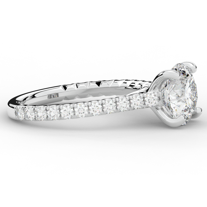 2.40CT.TW ROUND LAB DIAMOND ENGAGEMENT RING - Nazarelle
