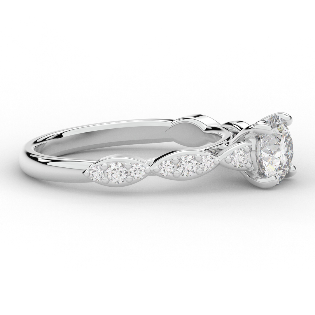 1.20CT.TW ROUND LAB DIAMOND SOLITAIRE ENGAGEMENT RING - Nazarelle