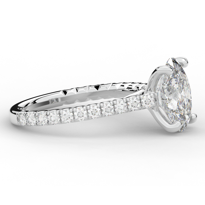 2.40CT.TW OVAL LAB DIAMOND ENGAGEMENT RING - Nazarelle