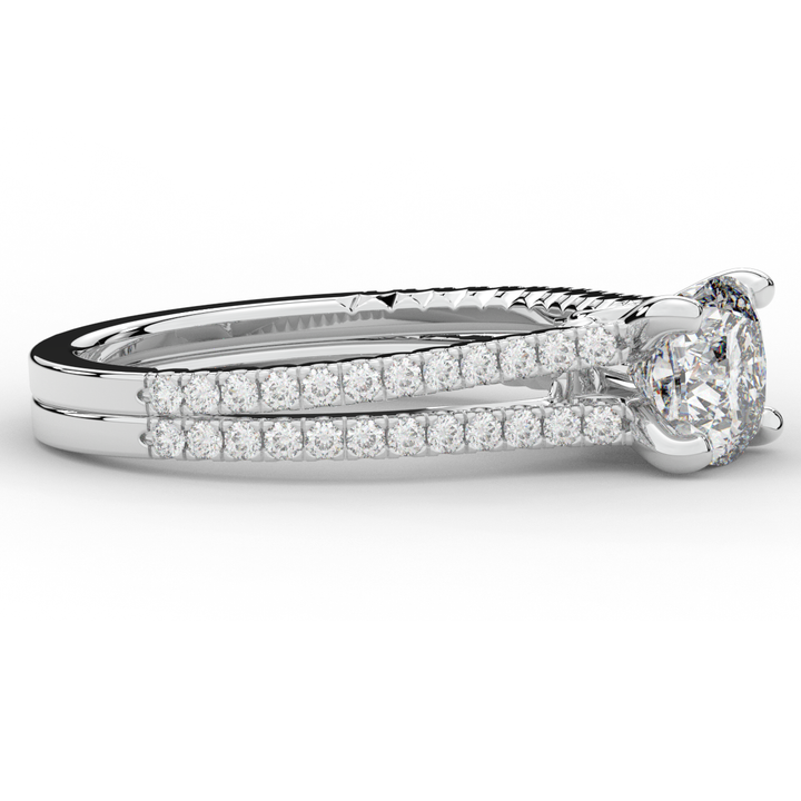 1.90CT.TW CUSHION LAB DIAMOND SOLITAIRE ENGAGEMENT RING - Nazarelle