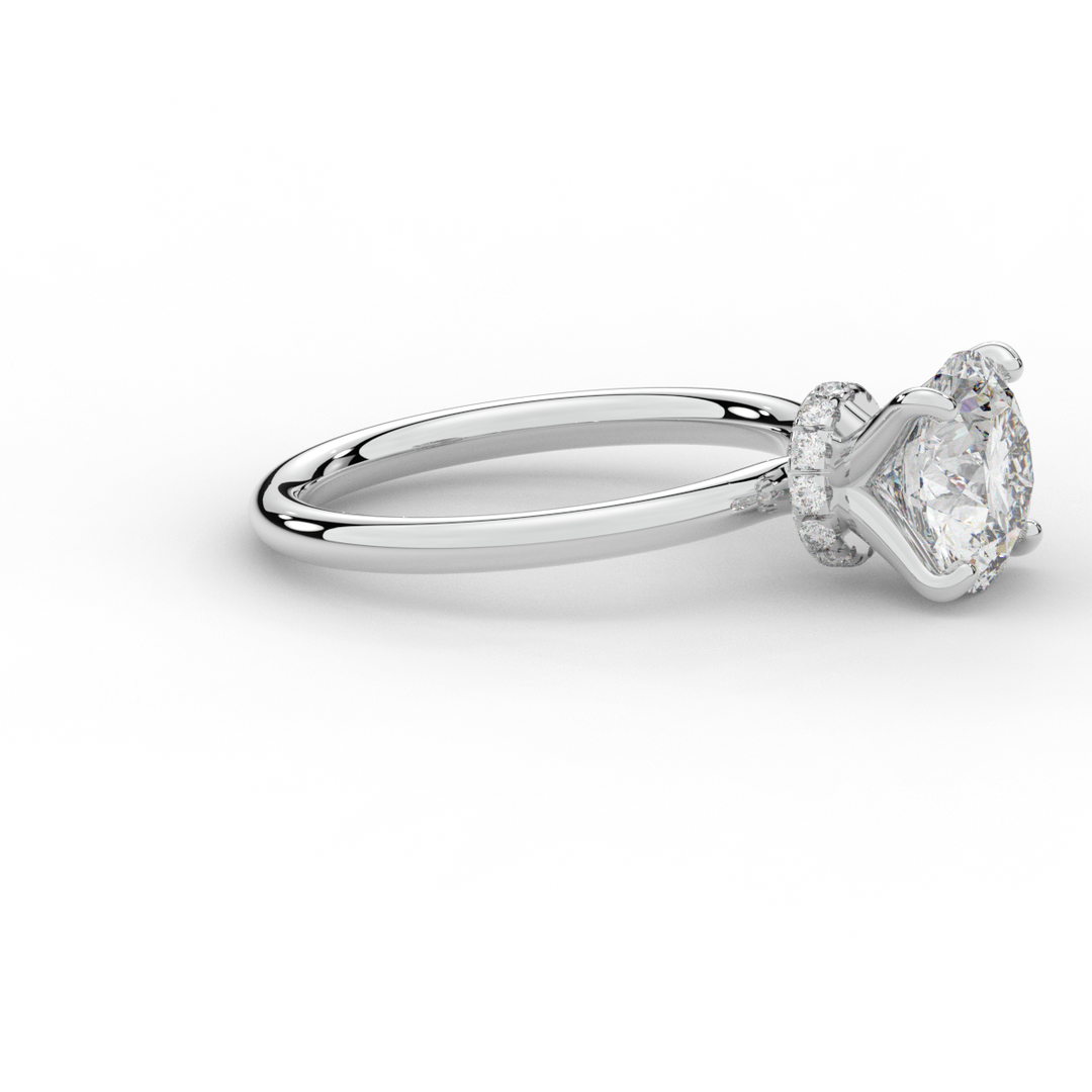 2.05CT.TW ROUND LAB DIAMOND SOLITAIRE ENGAGEMENT RING - Nazarelle