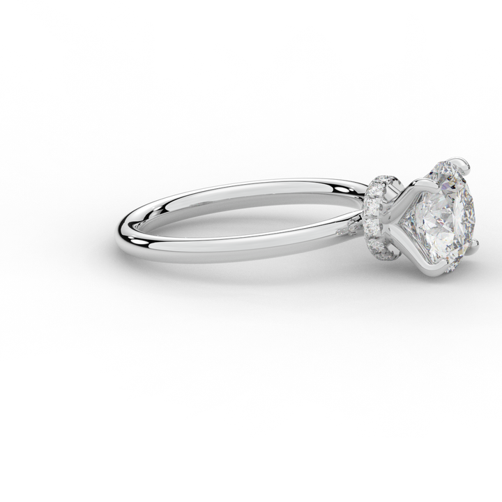 2.05CT.TW ROUND LAB DIAMOND SOLITAIRE ENGAGEMENT RING - Nazarelle