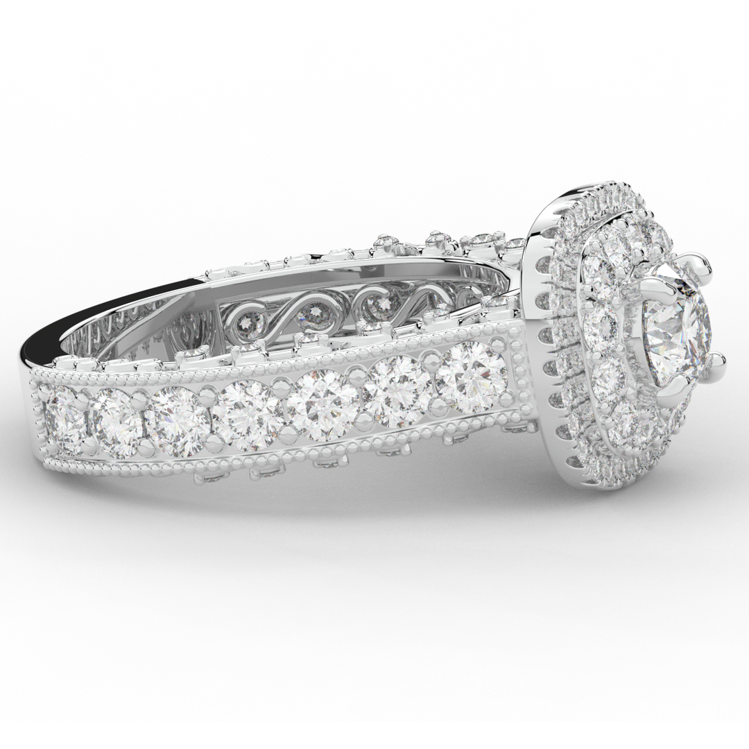 2.30CT.TW ROUND LAB DIAMOND ENGAGEMENT RING - Nazarelle