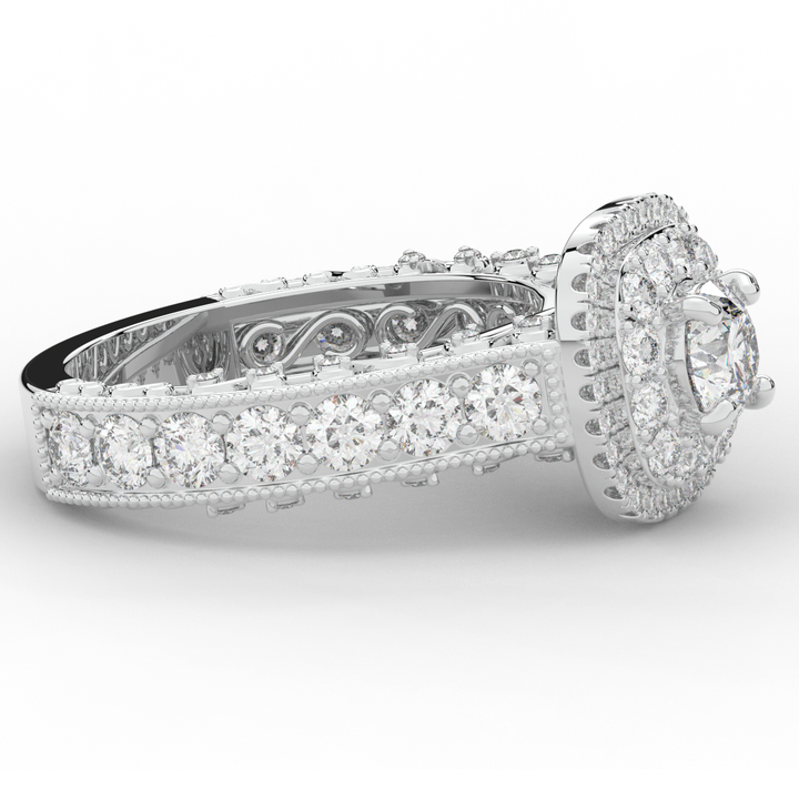 2.30CT.TW ROUND LAB DIAMOND ENGAGEMENT RING - Nazarelle