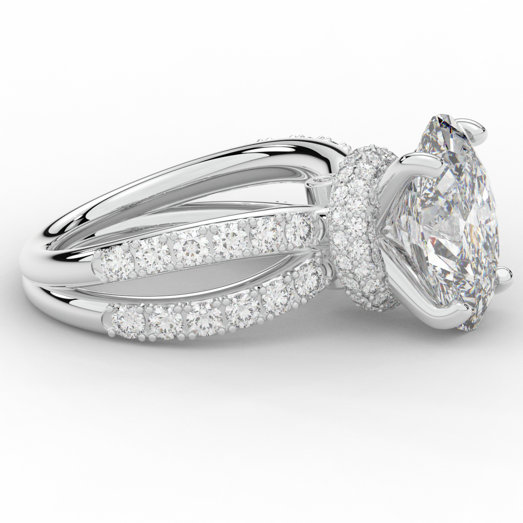 6.25CT.TW OVAL LAB DIAMOND ENGAGEMENT RING