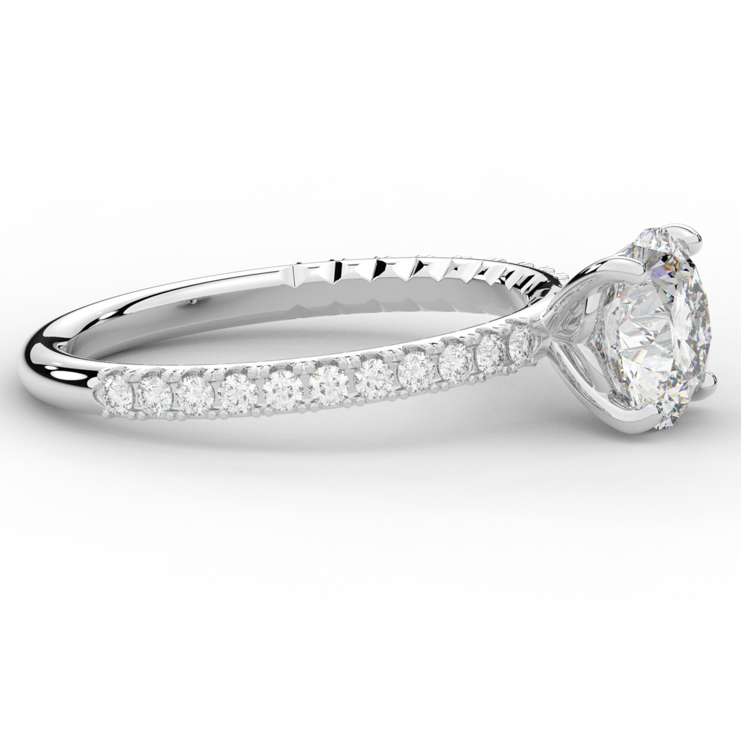 1.75CT.TW ROUND LAB DIAMOND SOLITAIRE ENGAGEMENT RING - Nazarelle