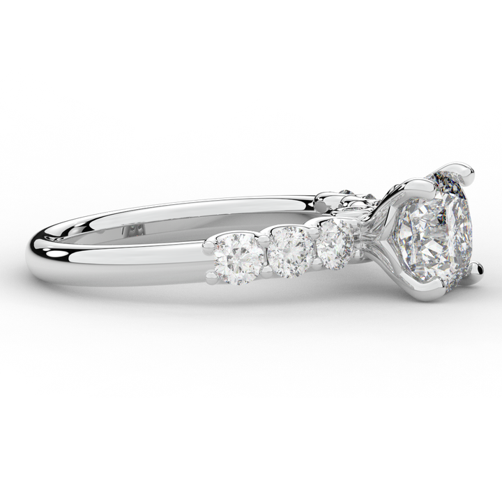 2.60CT.TW CUSHION LAB DIAMOND SOLITAIRE ENGAGEMENT RING - Nazarelle