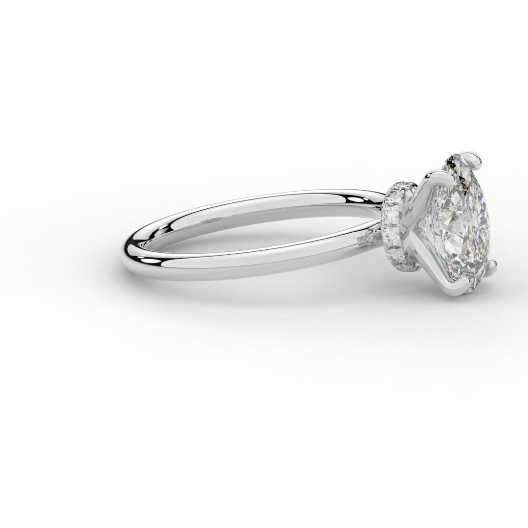 2.05CT.TW OVAL LAB DIAMOND SOLITAIRE ENGAGEMENT RING - Nazarelle