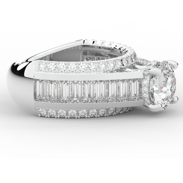 3.15CT.TW ROUND LAB DIAMOND ENGAGEMENT RING - Nazarelle