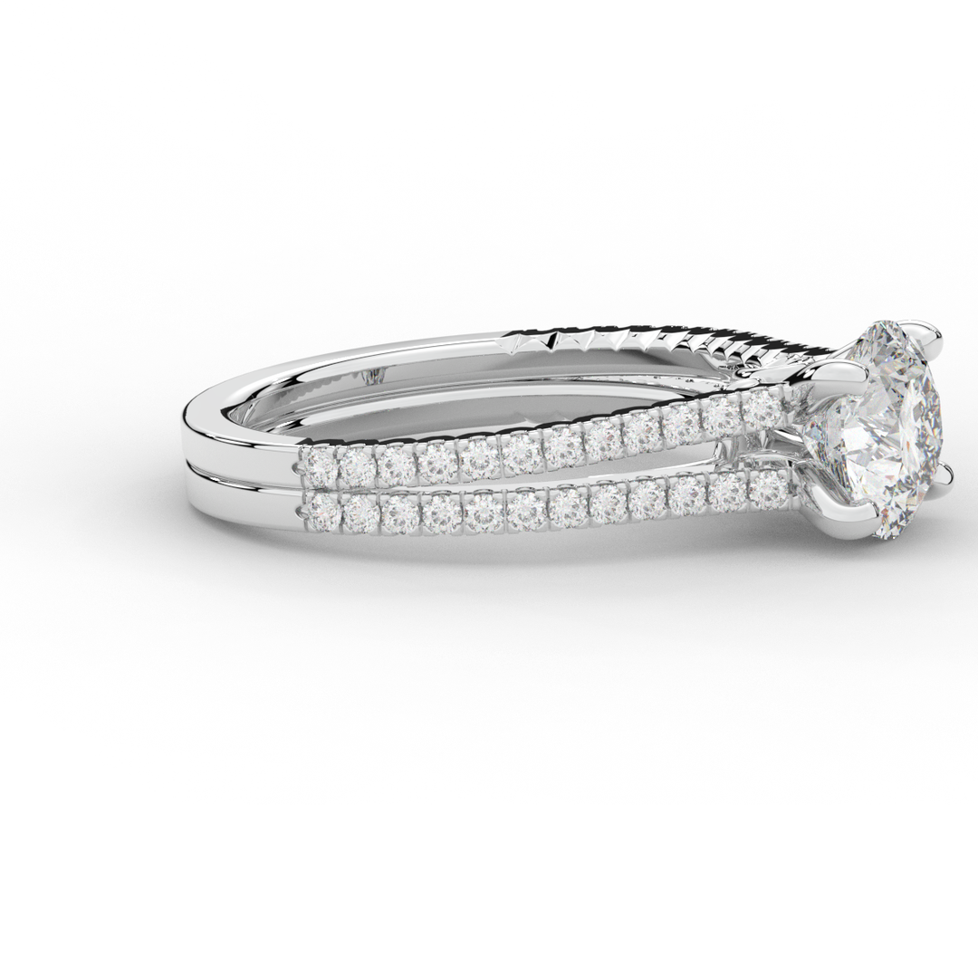 1.90CT.TW ROUND LAB DIAMOND SOLITAIRE ENGAGEMENT RING - Nazarelle