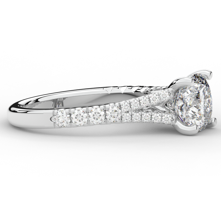 2.45CT.TW CUSHION LAB DIAMOND ENGAGEMENT RING - Nazarelle