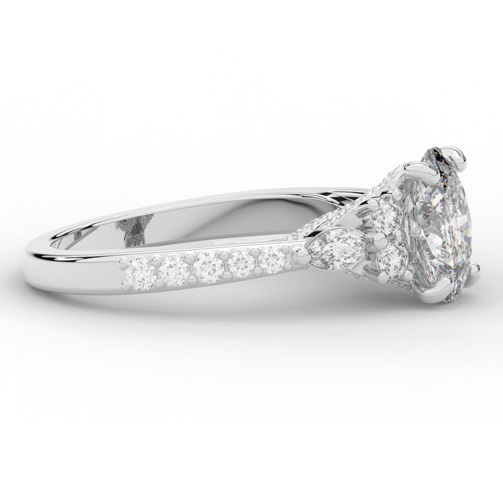 1.35CT.TW OVAL LAB DIAMOND ENGAGEMENT RING - Nazarelle