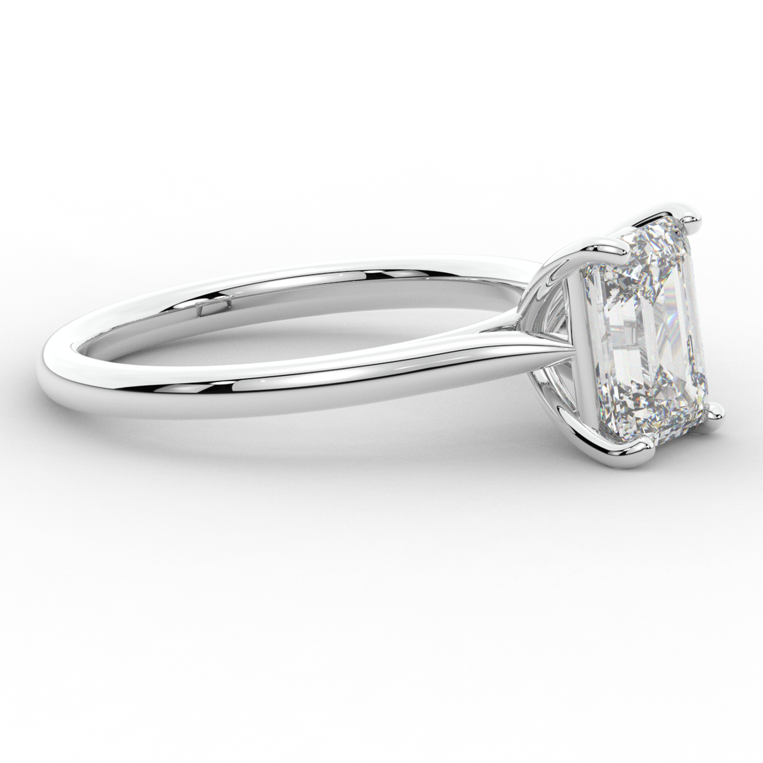 2.00CT EMERALD CUT LAB DIAMOND SOLITAIRE ENGAGEMENT RING - Nazarelle