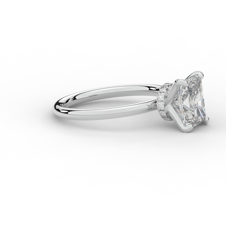 2.05CT.TW RADIANT LAB DIAMOND SOLITAIRE ENGAGEMENT RING - Nazarelle