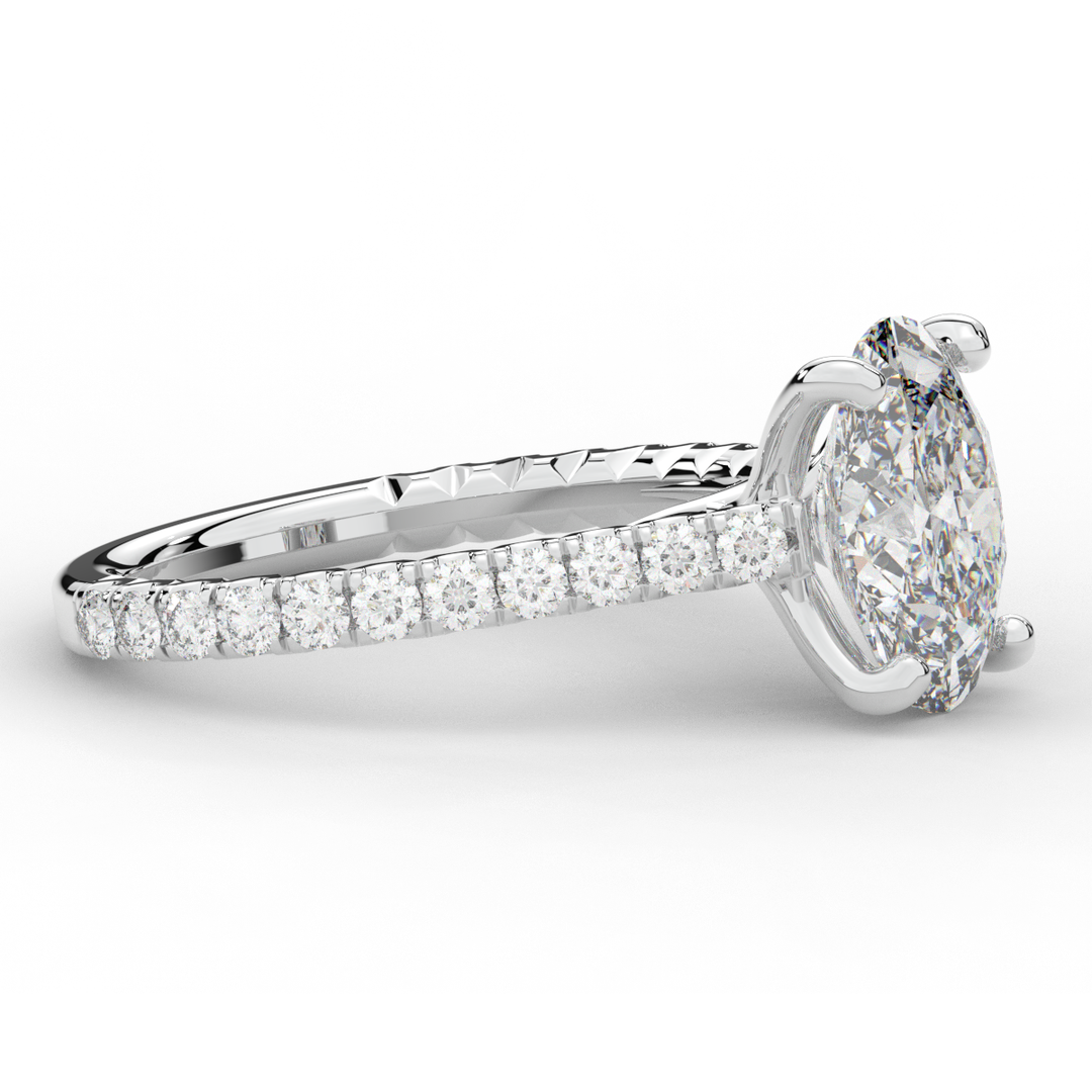 2.40CT.TW OVAL LAB DIAMOND ENGAGEMENT RING - Nazarelle