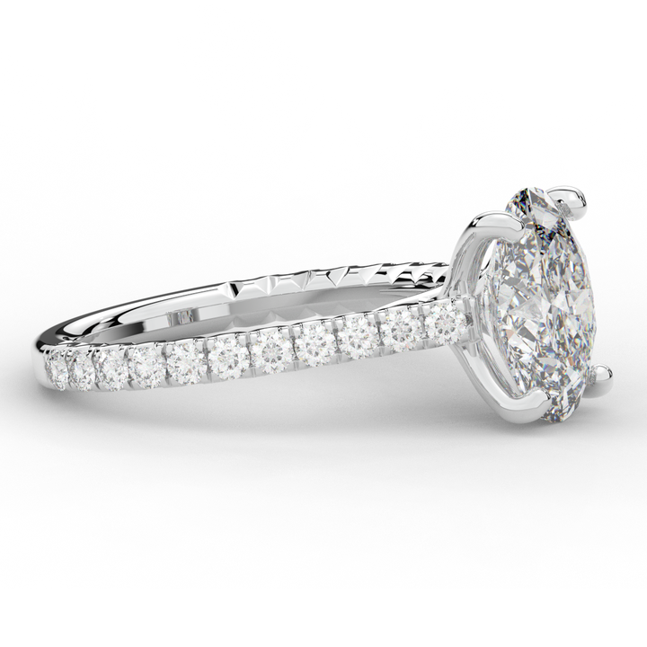2.40CT.TW OVAL LAB DIAMOND ENGAGEMENT RING - Nazarelle