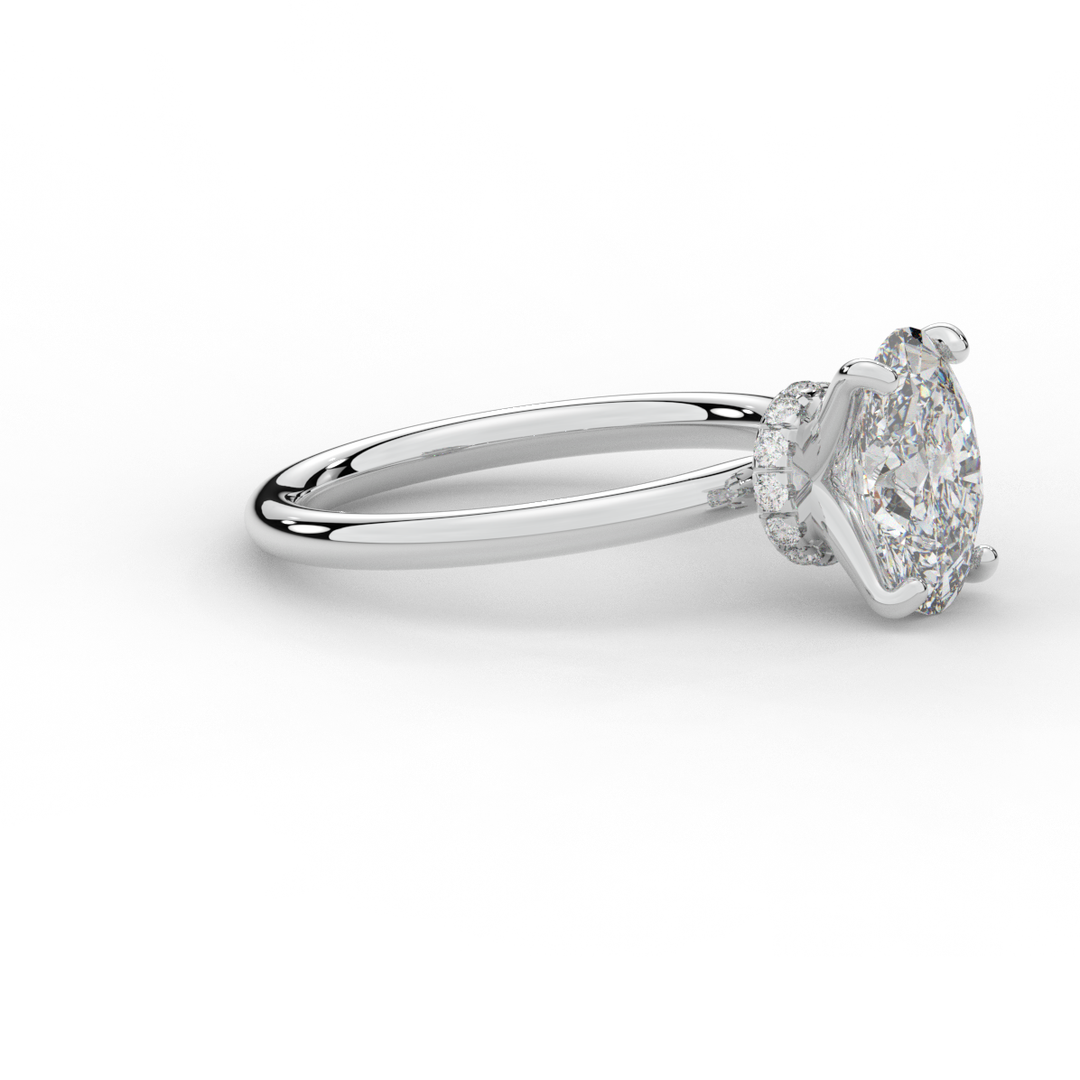 2.05CT.TW OVAL LAB DIAMOND SOLITAIRE ENGAGEMENT RING - Nazarelle