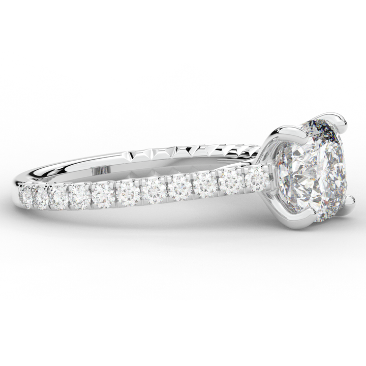 2.40CT.TW CUSHION LAB DIAMOND ENGAGEMENT RING - Nazarelle