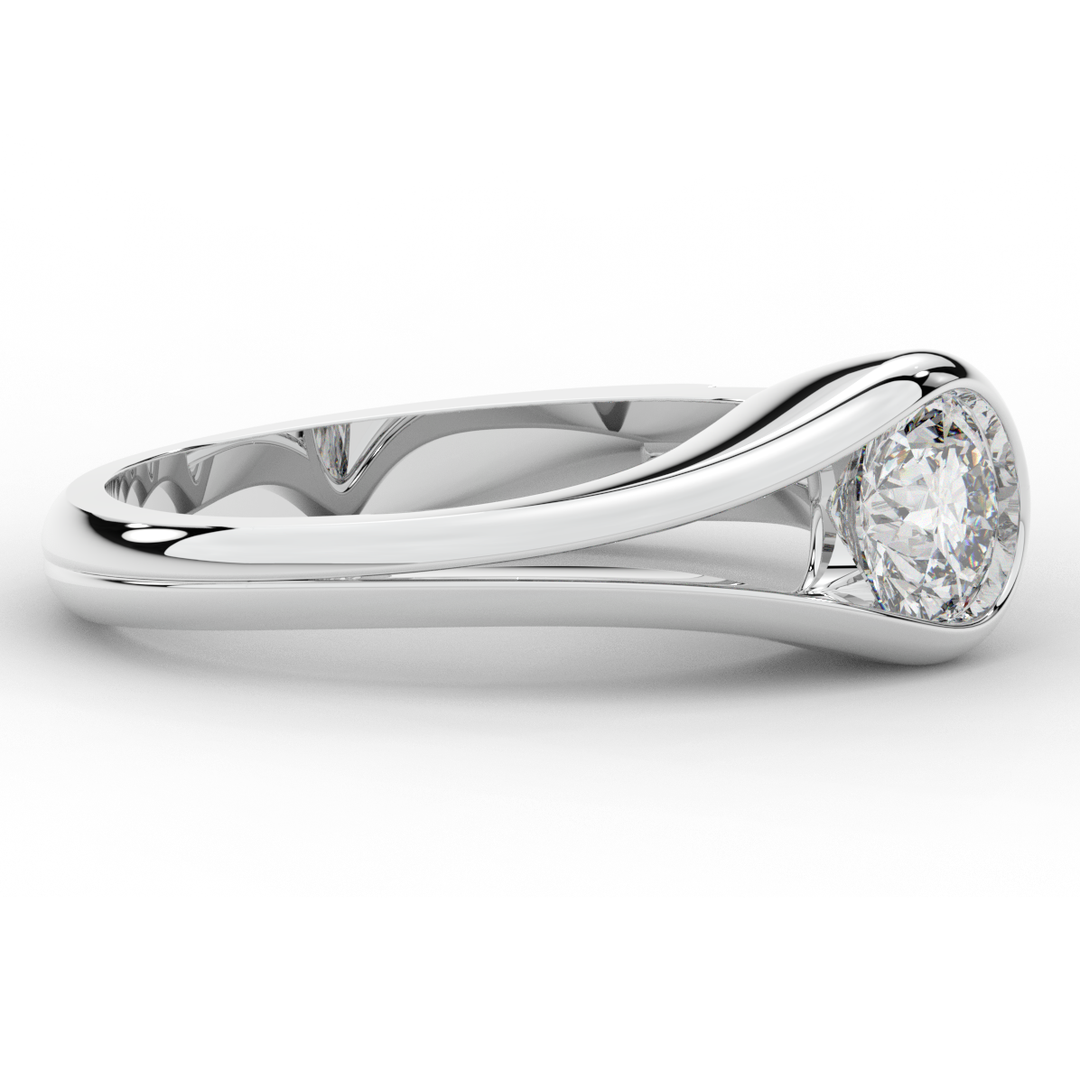 1.10CT.TW ROUND LAB DIAMOND SOLITAIRE ENGAGEMENT RING - Nazarelle