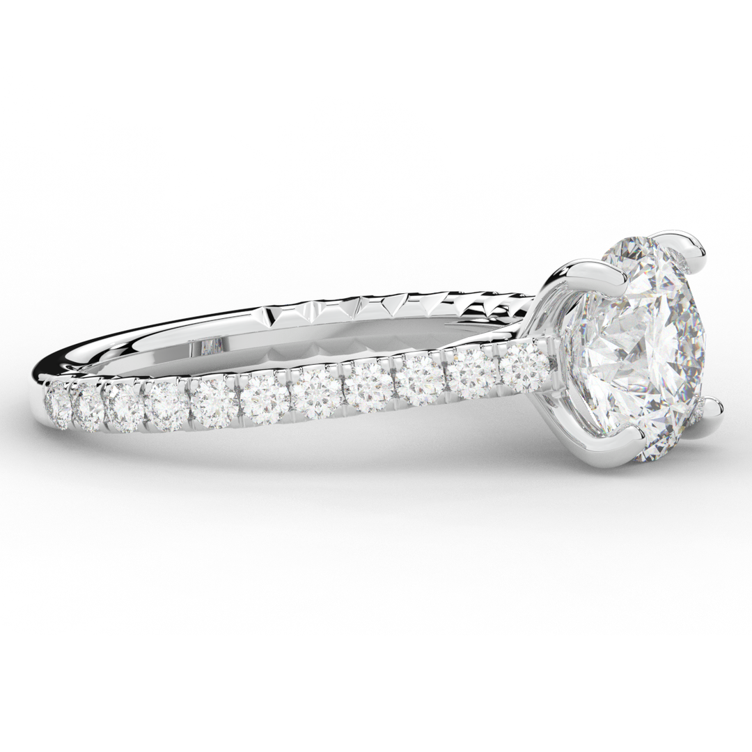 2.40CT.TW ROUND LAB DIAMOND ENGAGEMENT RING - Nazarelle