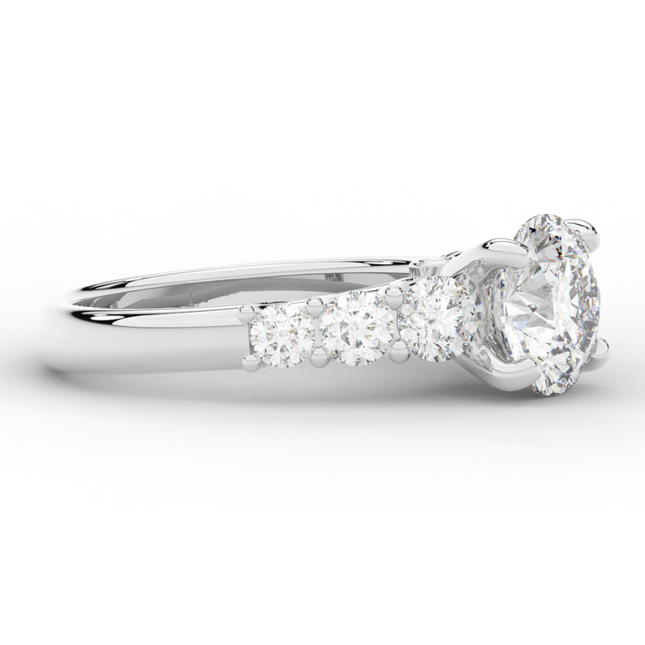 3.00CT.TW ROUND LAB DIAMOND  ENGAGEMENT RING - Nazarelle