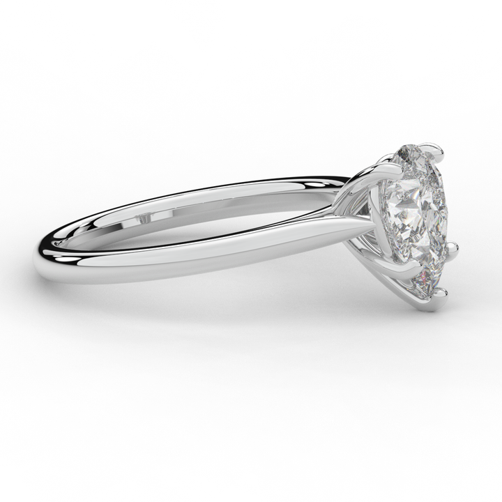 1.00CT PEAR LAB DIAMOND SOLITAIRE ENGAGEMENT RING - Nazarelle