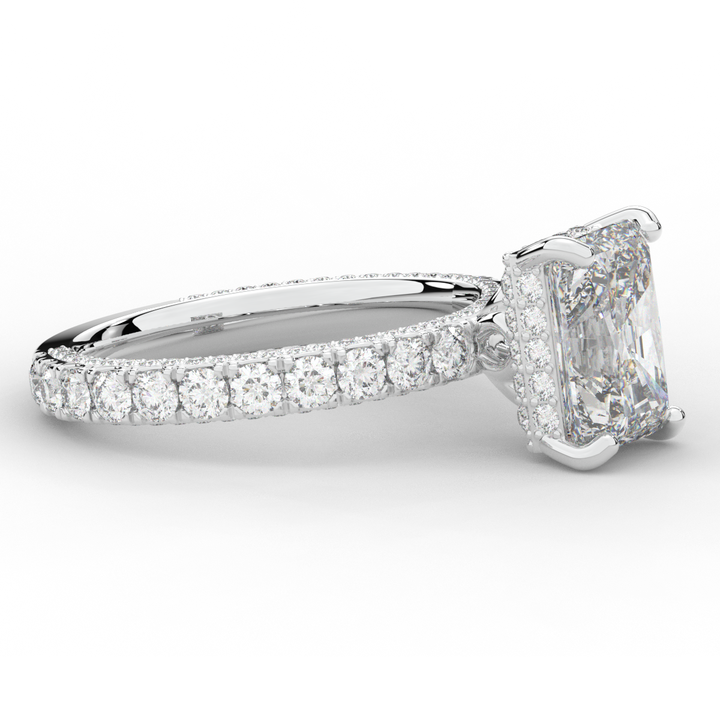 3.00CT.TW RADIANT LAB DIAMOND ENGAGEMENT RING - Nazarelle