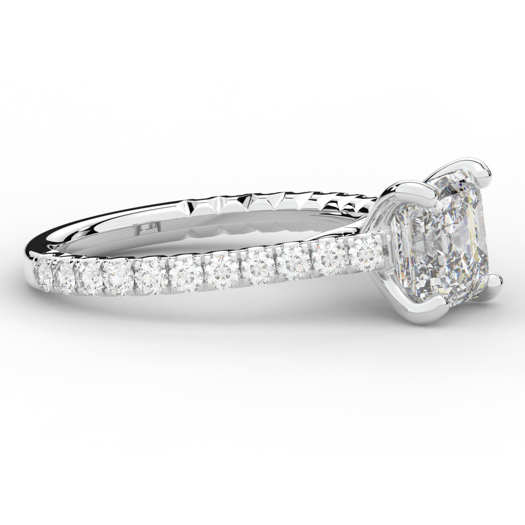 2.40CT.TW ASSCHER LAB DIAMOND ENGAGEMENT RING - Nazarelle