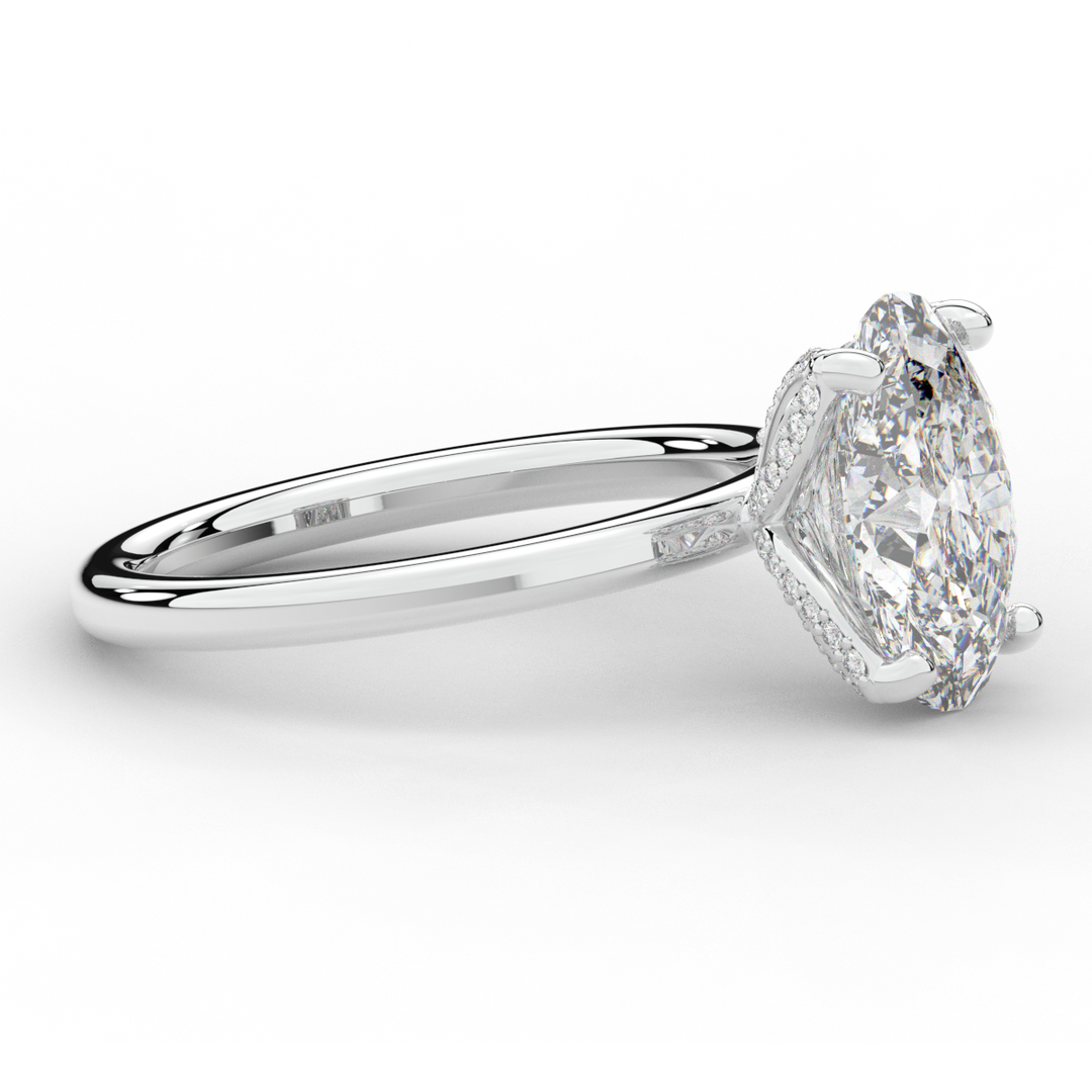 3.10CT.TW OVAL LAB DIAMOND ENGAGEMENT RING - Nazarelle
