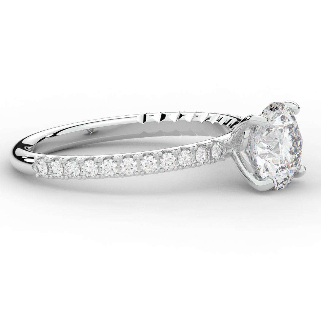 1.75CT.TW ROUND LAB DIAMOND SOLITAIRE ENGAGEMENT RING - Nazarelle