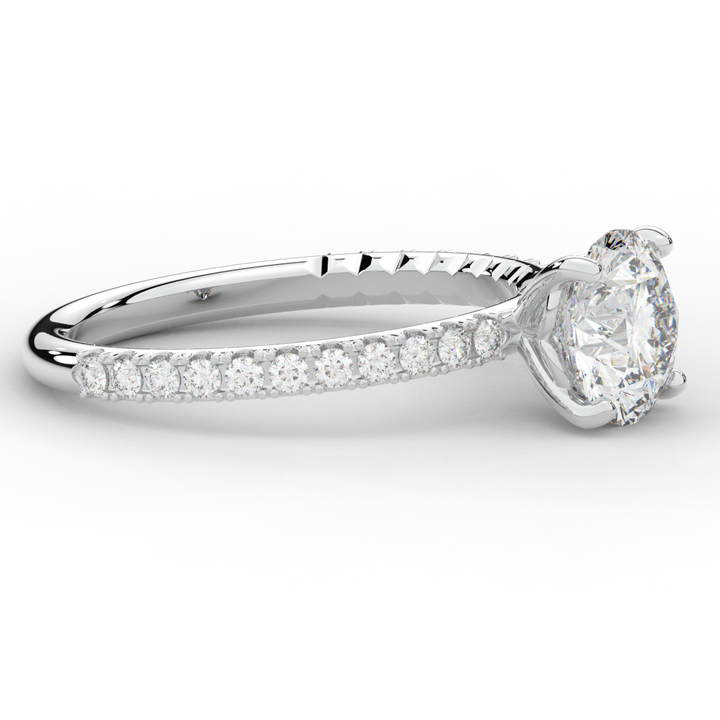 1.75CT.TW ROUND LAB DIAMOND SOLITAIRE ENGAGEMENT RING - Nazarelle