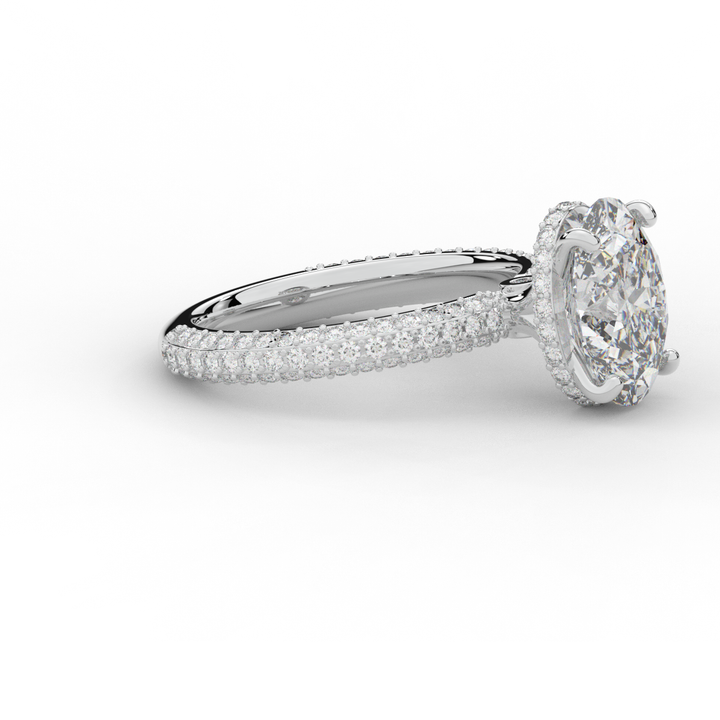 3.60CT.TW OVAL LAB DIAMOND SOLITAIRE ENGAGEMENT RING - Nazarelle