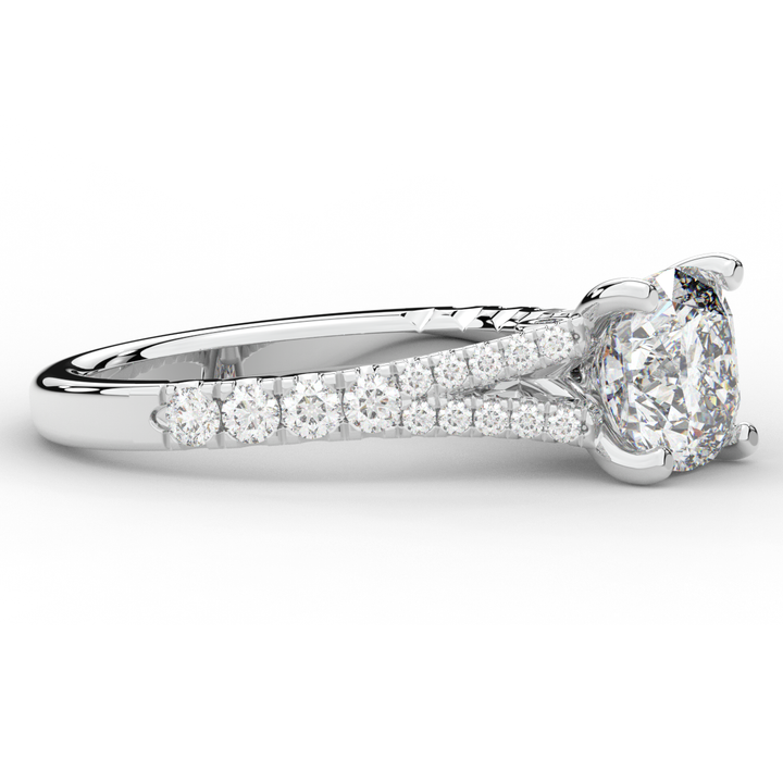 2.45CT.TW CUSHION LAB DIAMOND ENGAGEMENT RING - Nazarelle