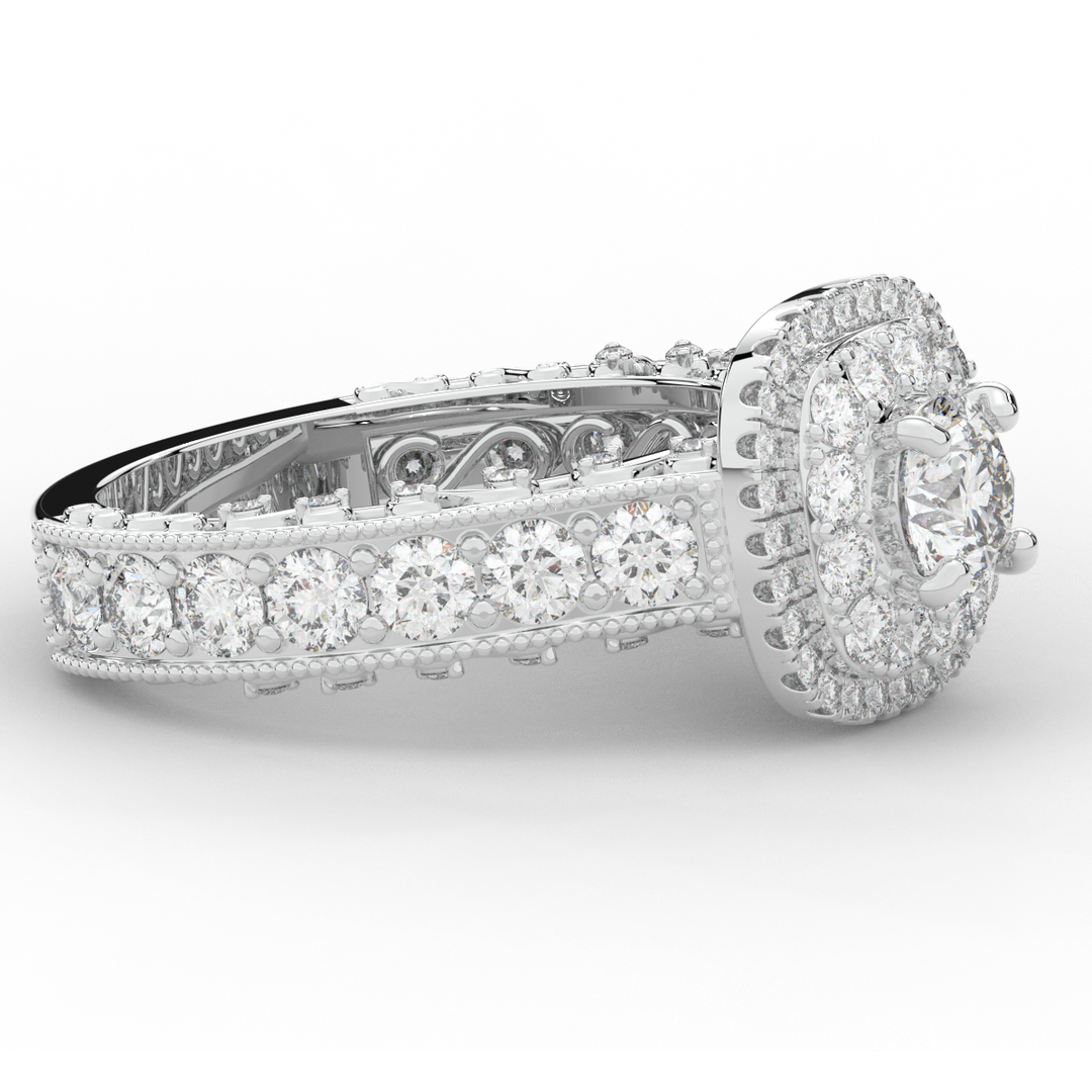 2.30CT.TW ROUND LAB DIAMOND ENGAGEMENT RING - Nazarelle