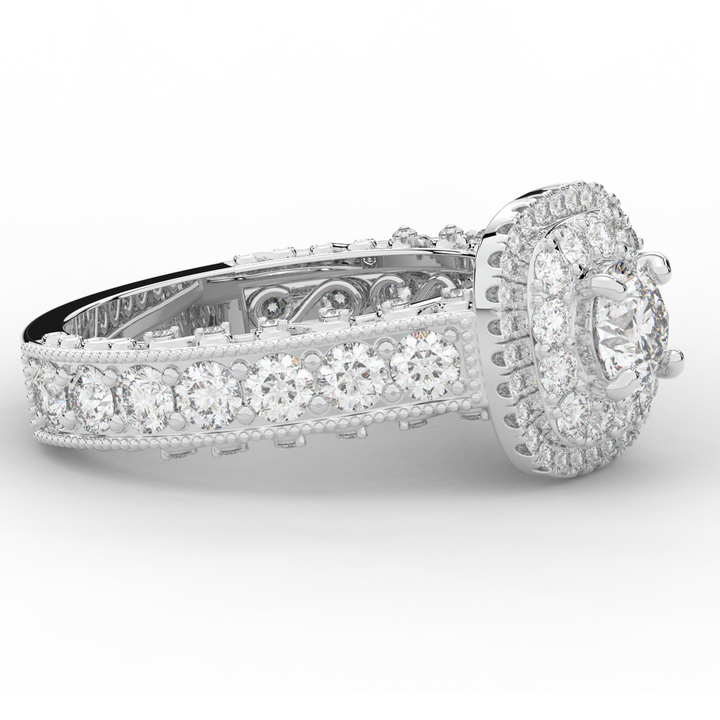 2.30CT.TW ROUND LAB DIAMOND ENGAGEMENT RING - Nazarelle