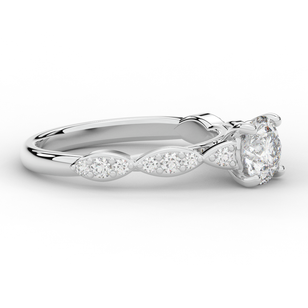 1.20CT.TW ROUND LAB DIAMOND SOLITAIRE ENGAGEMENT RING - Nazarelle